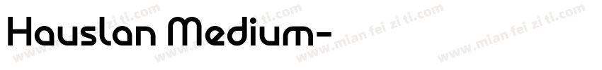 Hauslan Medium字体转换